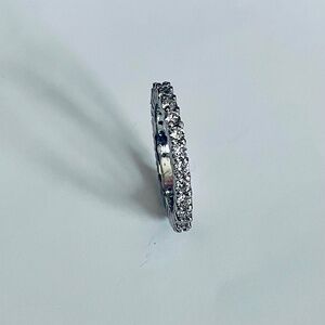 Platinum 1.40ct Diamond Eternity wedding Ring Band Bridal jewelry